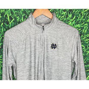 Notre Dame Fighting Irish Under Armour 1/4 Zip Gray Pullover Women’s Large Shirt